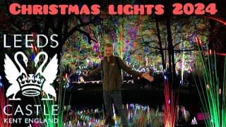 Beautiful light trail at Leeds Castle Christmas 2024