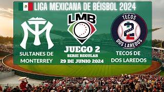 ️Sultanes de Monterrey vs Tecos Dos Laredos️Donde Verlo EN VIVO|Liga Mexicana de Béisbol 2024