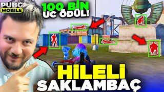 SAKLAMBAÇ ama HİLEYLE TROLLEDİM! DELİRDİLER! (100.000 UC ödül dedim) PUBG Mobile Saklambaç