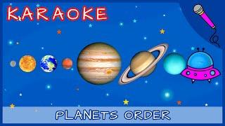  Karaoke Planets ORDER Song  | Children Planet Rhymes | Solar System SONG | 8 Planets order Song