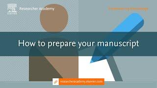 How to prepare your manuscript