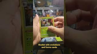 pokemon Rowlet with evolutions and forms cards #pokemon #shorts #cards