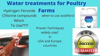 water treatment in poultry farm,  Antibiotics and water acidifiers reactions, Chemicals water treat