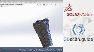 SolidWorks, video 1. Reverse engineering of Organic forms. 3D scan processing.