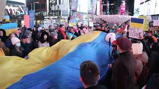 NYC protests denounce Russian invasion of Ukraine | WSN | NEWS