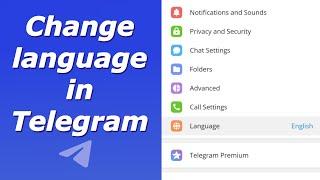 How to change language in Telegram | Telegram language settings