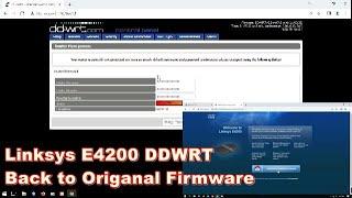 How to Revert linksys e4200 ddwrt to stock firmware