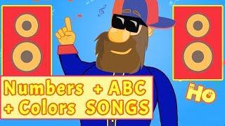 Numbers + ABC + Colors Songs - Nursery Rhymes |Captain English