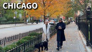 Autumn in Chicago | Gold Coast | Walking Tour on Sunday | November 10, 2024 | 4K Virtual Walk