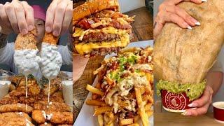 tiktok mukbang compilation 40 | chipotle burrito, wingstop and more