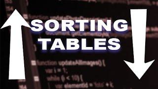 Sorting and Ordering tables with PHP