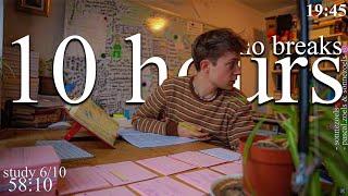 LIVE | 10-HOUR study with me WITHOUT BREAKS  rain & thunder sounds