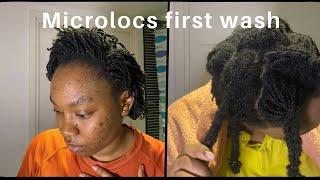 How I washed my microlocs for the first time + few tips for a successful wash