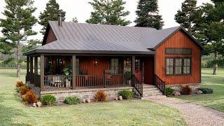 42'x39' (13x12m) STUNNING Cottage House With 2 Bedroom | Cozy & Perfect!!! | House Design Idea