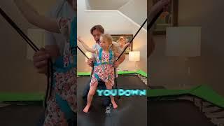 Dad launches daughter with home made bungee! 