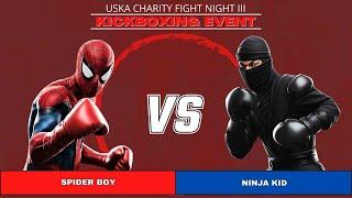 Spider Boy Vs Ninja Kid - USKA Charity Fight Night Demonstration