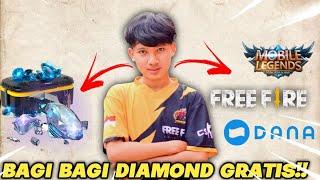 BAGI BAGI DIAMOND FREE FIRE. DIAMOND MOBILE LEGENDS. DANA GRATISS