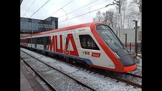 New city train | EG2Tv EMU Ivolga train | Russia Moscow | Railway in Russia | RZD | Moscow transport