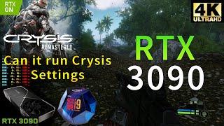 Crysis Remastered 4K | RTX 3090 | i9 9900K 5GHz | Can it run Crysis Settings | RTX ON & OFF