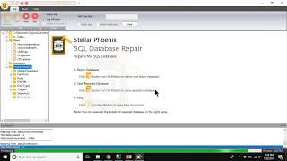 Repairing a Corrupt MDF File with Stellar Phoenix SQL Database Repair