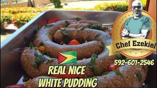 Guyanese white pudding | chef Ezekiel | Backyard Cafe