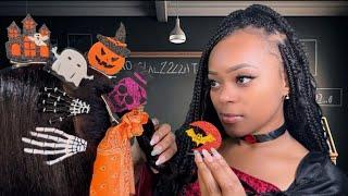 ASMR |  Gothic Vampire Girl In The Back Of Class Plays With Your Hair RP | Halloween Special 