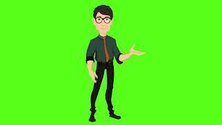 Cartoon Character Talking Green Screen