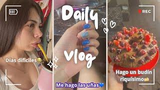 VLOG DE MIS DIAS Días difíciles ME HAGO LAS UÑAS  HAGO BUDÍN DE FRUTAS 