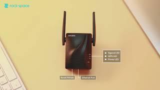 rock space Wi-Fi range extender setup tutorial video-AC750&AC1200