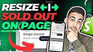 How To Resize Sold Out Badge On Product Page In Shopify ( For Desktop or Mobile)