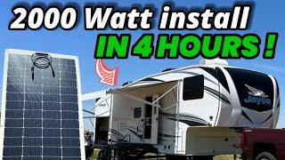 RV Solar Install Easy DIY Renogy 200 watt Flexible solar Panels