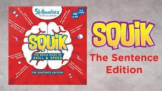 Skillmatics SQUIK: The Brain Game of Skill & Speed – Sentence Edition (6-99 Years)