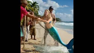 Mermaid Meets Her Lover by the Seaside: A Magical Encounter! #Mermaid #LoveStory #SeasideRomance