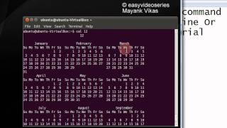 How To use calendar cal command in Ubuntu Linux for date month Via Command Line Or Terminal Tutorial