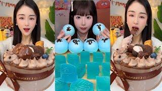 ASMR MUKBANG Chaoklet Cake  Icecream cake, Crunchy Candy  Eating challenge  yummy sweet #asmr