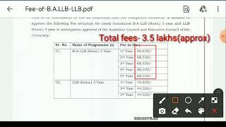 crsu b.a llb and llb fees details 2023 || crsu jind university ba llb and llb hons fees llb in crsu