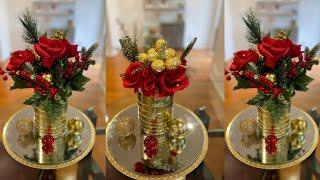 Dollar tree centerpieces or gift idea #christmascenterpiece #christmasdecor