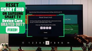 How to Reset Smart Hub Samsung Smart TV!