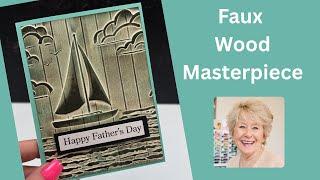 Create a Carved Wood Look with Embossing Folders | Easy Textured Cards!
