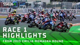 HIGHLIGHTS from #WorldSSP Race 1  | 2025 #EmiliaRomagnaWorldSBK 