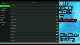 Rise 5.1 FREE CONFIG + CLIENT | DexLand / MineBlaze | Чит на бедварс | Intave bypass