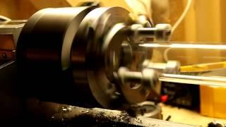 Glass lathe chuck test II