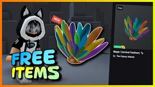 New FREE LIMITED UGC items , How to get FREE UGC LIMITED ITEMS Magic Carnival Feathers on ROBLOX