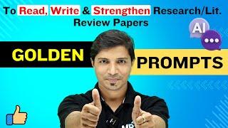 Must Use AI Prompts to Read, Write & Strengthen Research/Literature Review Papers II Jenni AI