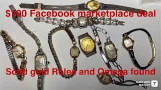 Solid gold Rolex and Omega found off $100 Facebook marketplace deal make money