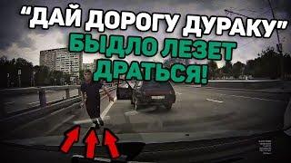 Автоподборка "Дай дорогу дураку"Быдло водитель лезет драться#5