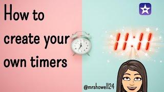 How to create your own timers- imovie