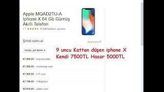 9 uncu kattan düşen iphone x hasar tespiti