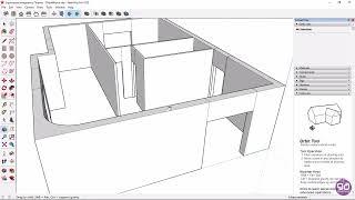 4-3 Creating doors and windows openings (SketchUp Tutorials)