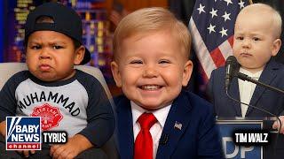 Baby Tyrus: Tim Walz is a Creepy Guy, Trump: He AFRAID of the American Flag - Baby Primetime Parody